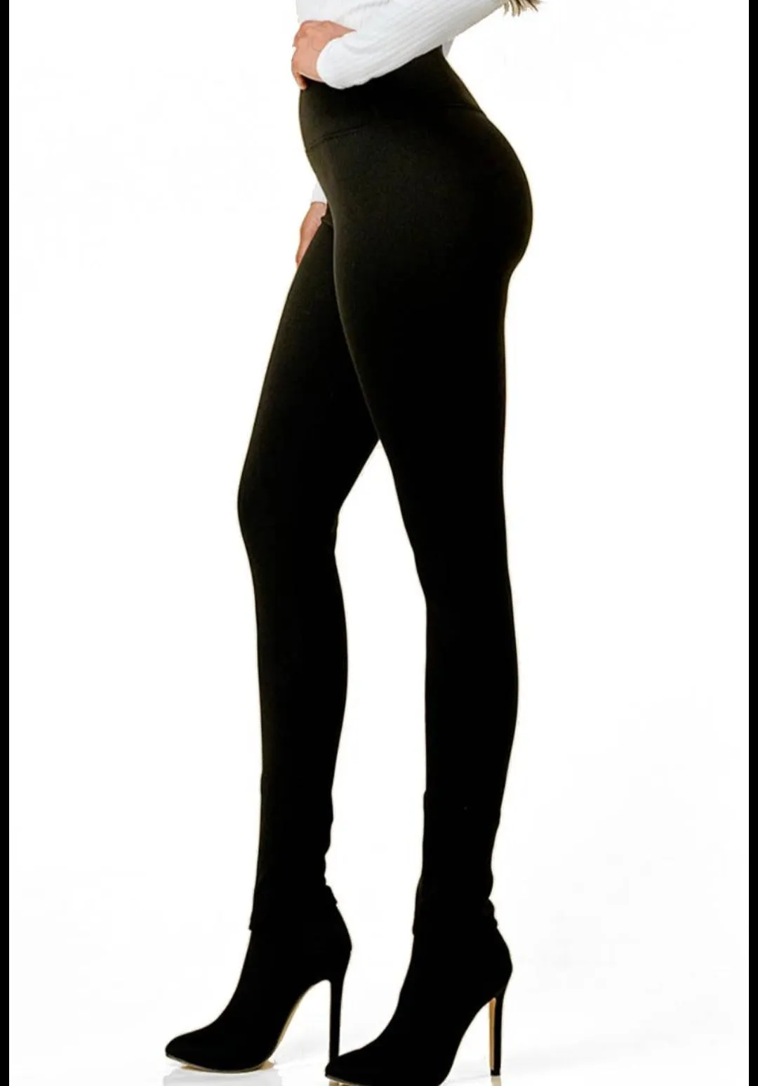 Black fleece lined leggings