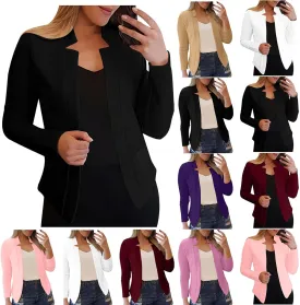 Blazers for Women Business Casual Work Office Suit Coat Tops Cropped Cardigan Jacket 2025 Fall Long Sleeve Outerwear