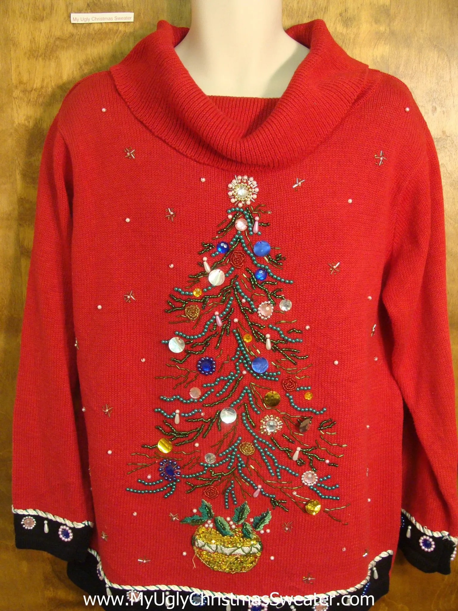 Bling Christmas Tree Tacky Xmas Sweater