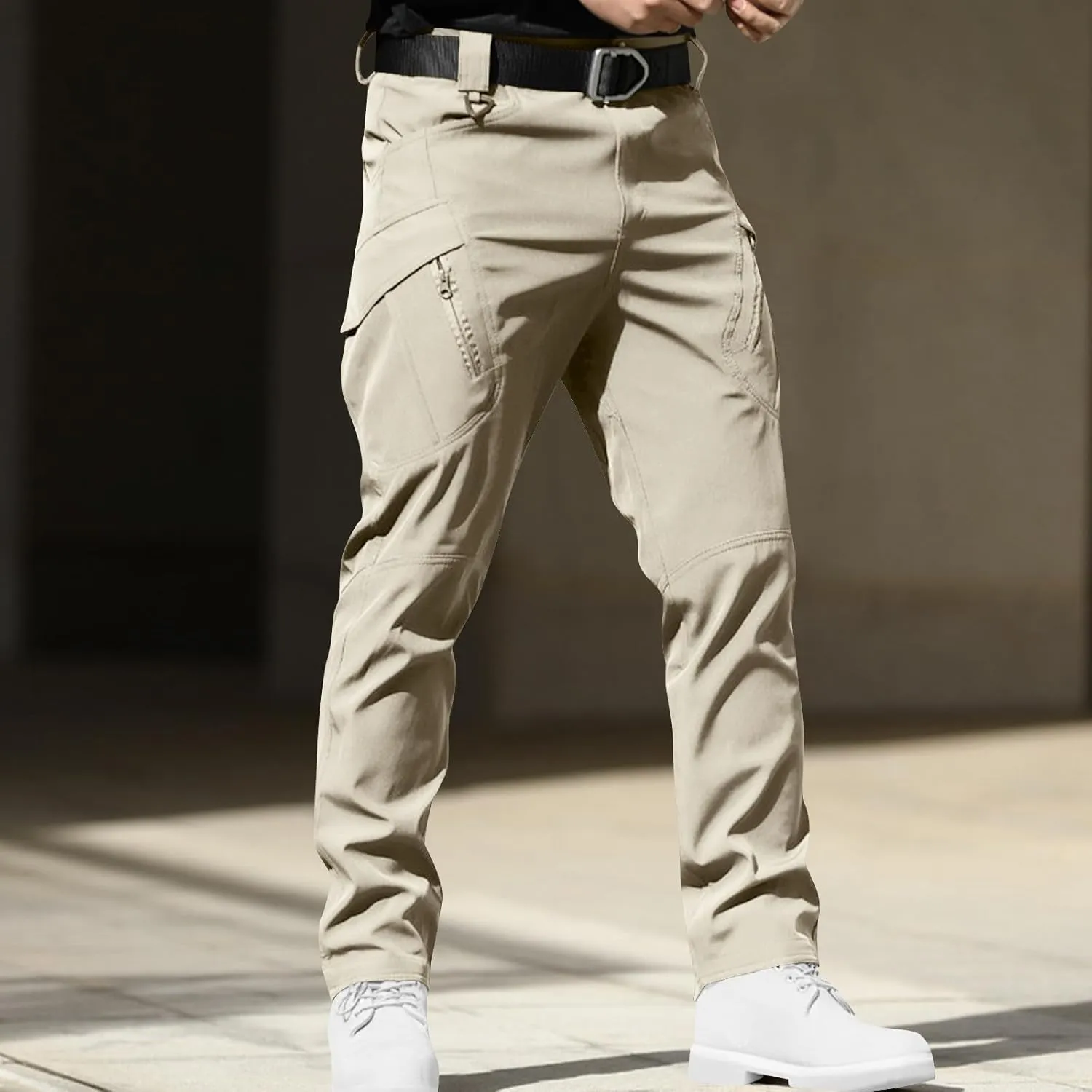 Cargo Pants for Men Baggy High Stretch Sweatpants Waterproof with Multi Pockets Sports and Outdoors Hiking Fishing Gear