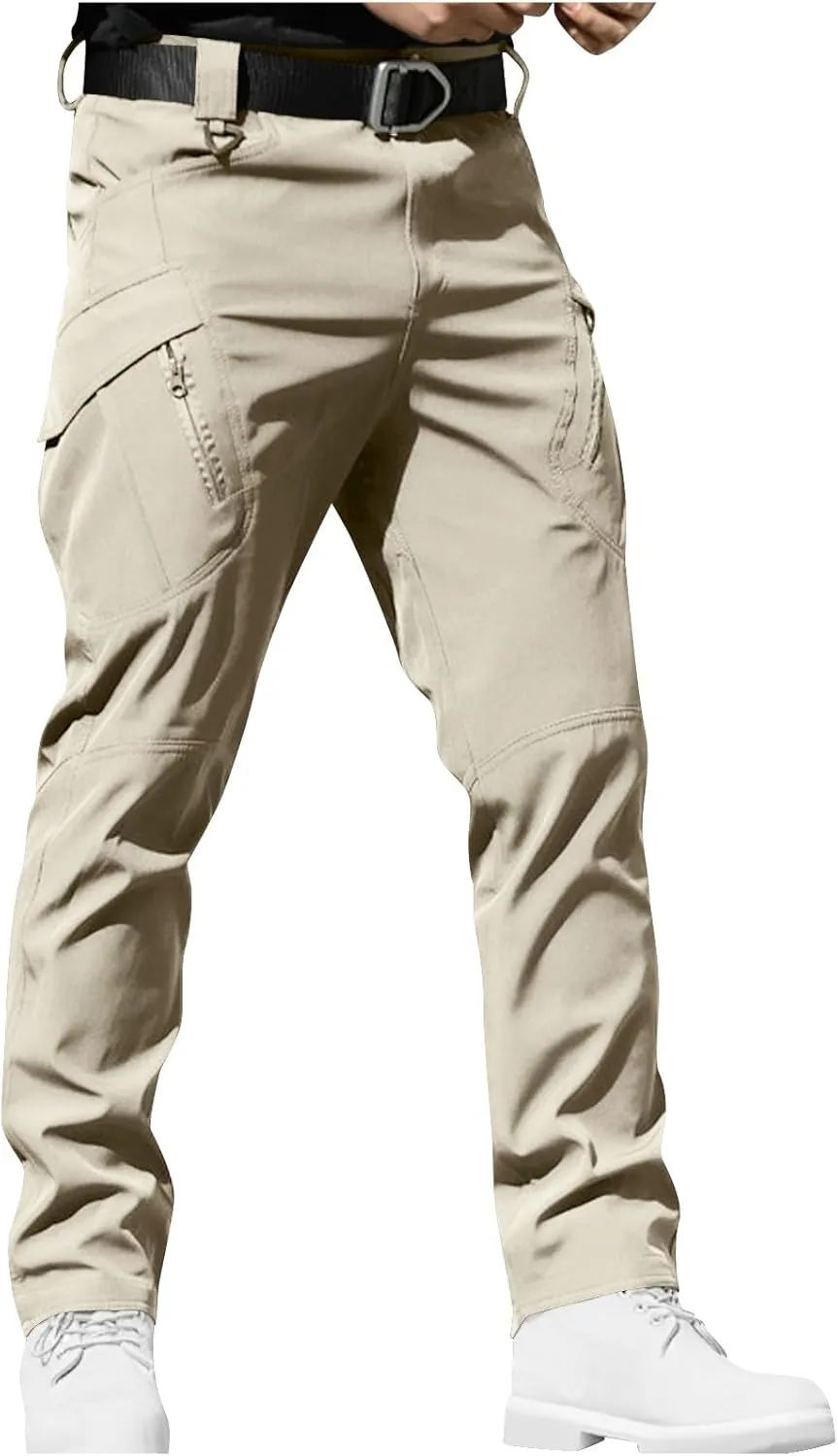 Cargo Pants for Men Baggy High Stretch Sweatpants Waterproof with Multi Pockets Sports and Outdoors Hiking Fishing Gear