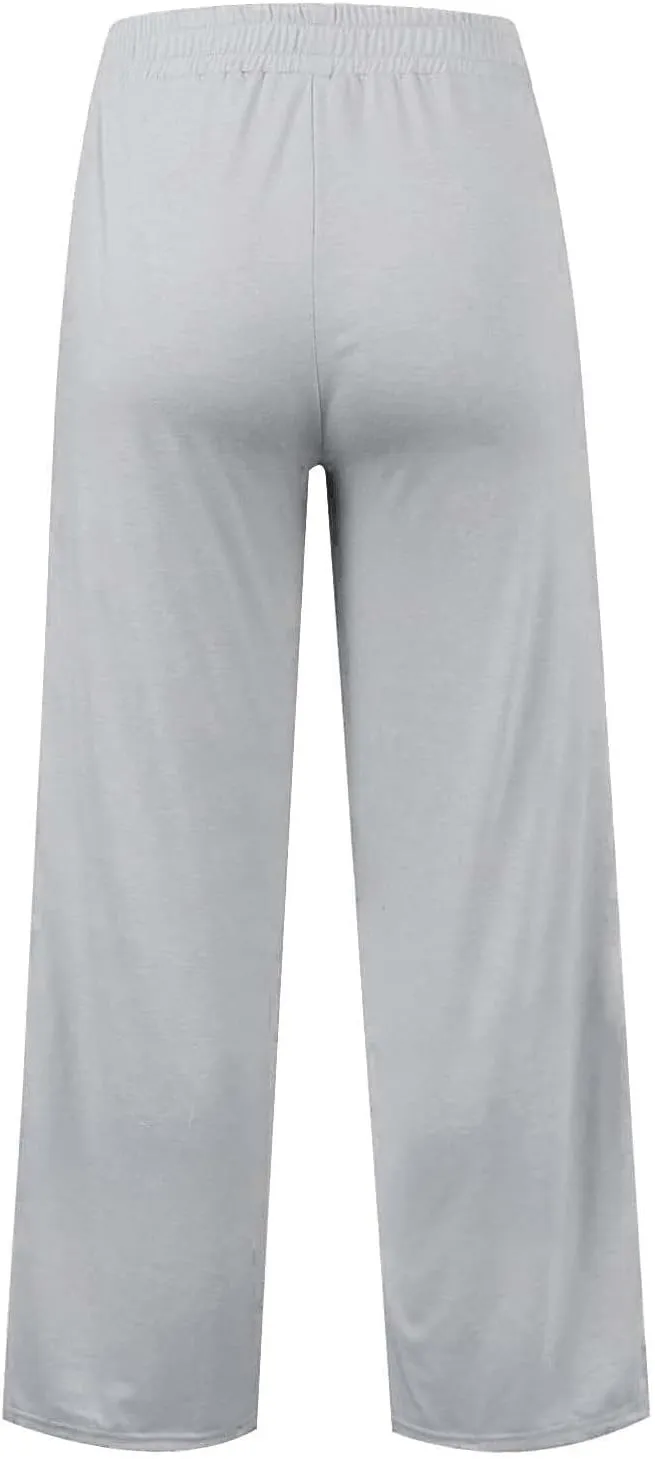 Girls Oversized Wide Leg Sweatpants Kids Baggy Straight Leg Track Pants Casual Plain Pockets Teen Straight Trousers