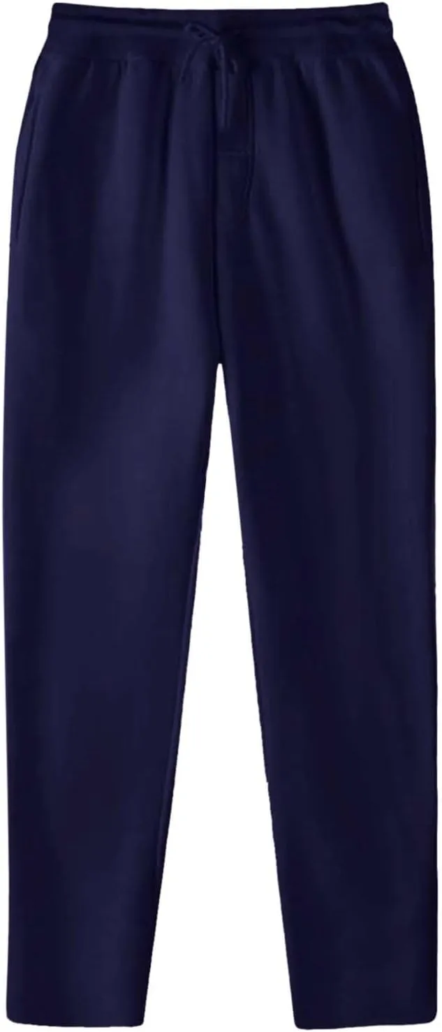 Heavyweight Cargo Sweatpants for Men Casual Fleece Jogger Sports Hiking Pants Drawstring Trousers with Pockets