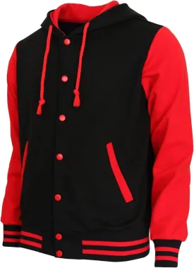 Hoodie Baseball Jacket Varsity Cotton Letterman Jacket