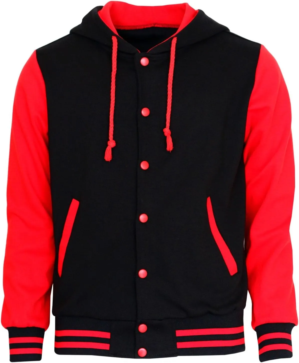 Hoodie Baseball Jacket Varsity Cotton Letterman Jacket