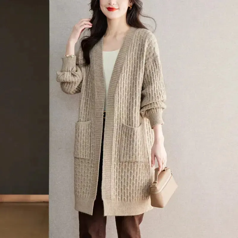 Knitted Thick Soft Loose Cardigan