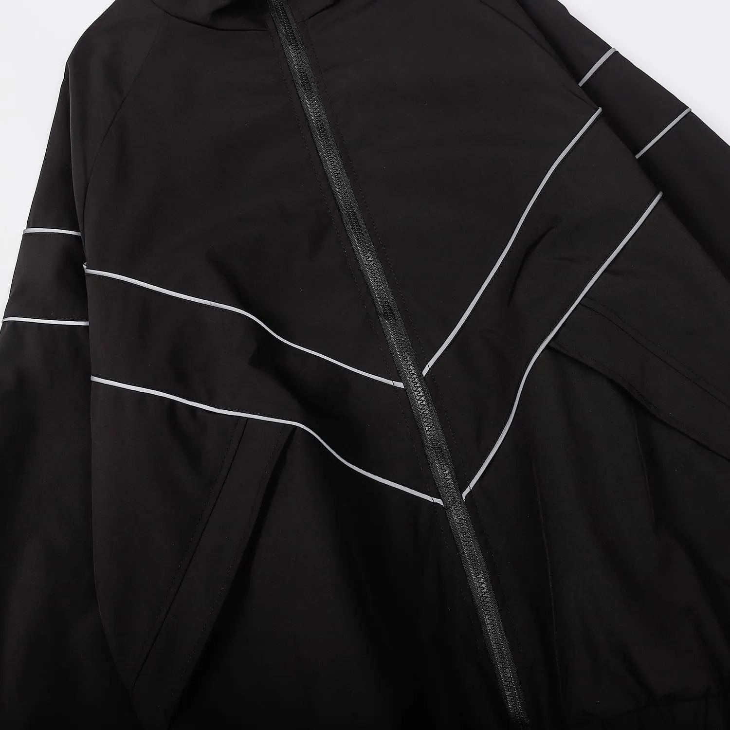 LZLRUN Y2k Vintage Jacket for Men and Women Zip Up Reflective Jacket Y2k Clothing Varsity Jacket Lightweigh Punk Jacket