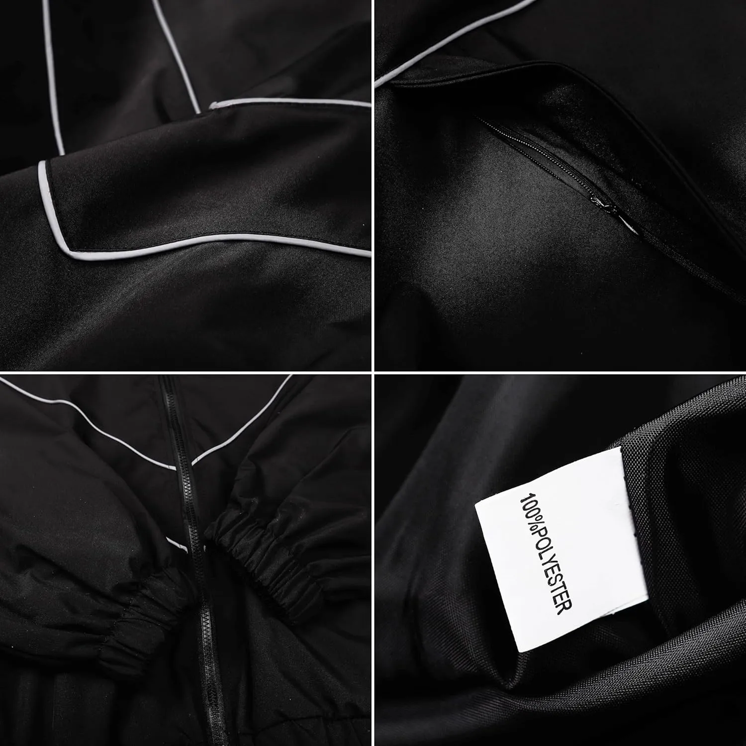 LZLRUN Y2k Vintage Jacket for Men and Women Zip Up Reflective Jacket Y2k Clothing Varsity Jacket Lightweigh Punk Jacket