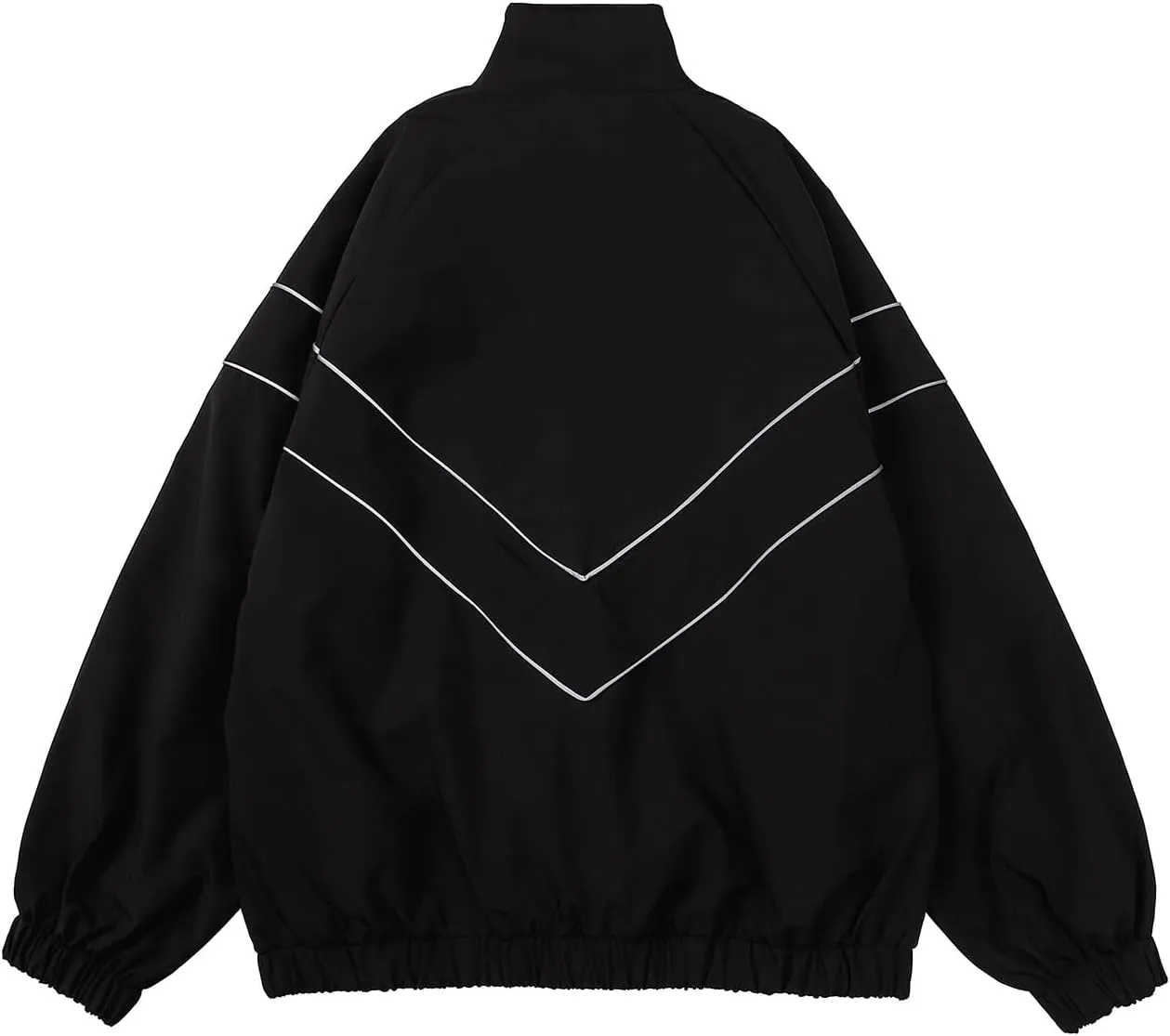 LZLRUN Y2k Vintage Jacket for Men and Women Zip Up Reflective Jacket Y2k Clothing Varsity Jacket Lightweigh Punk Jacket