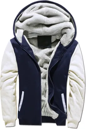 Men's Bomber Jackets Winter Workout Fleece Hoodie Jackets Full Zip Warm Thick Coats Waterproof Jacket, S-5XL