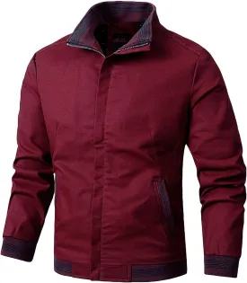 Men's Lightweight Jackets Softshell Jacket Casual Windbreaker Full Zip Up Work Business Bomber Jacket Coat for Men