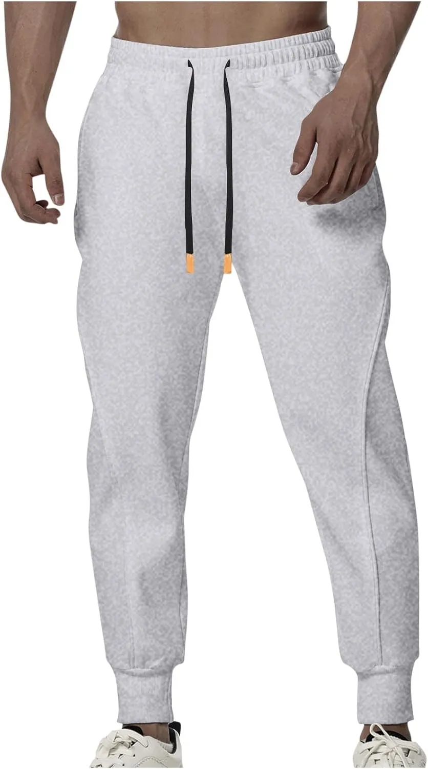 Mens Workout Joggers Pants, Men Tapered Bodybuilding Gym Joggers, Athletic Running Sweatpants with Pockets