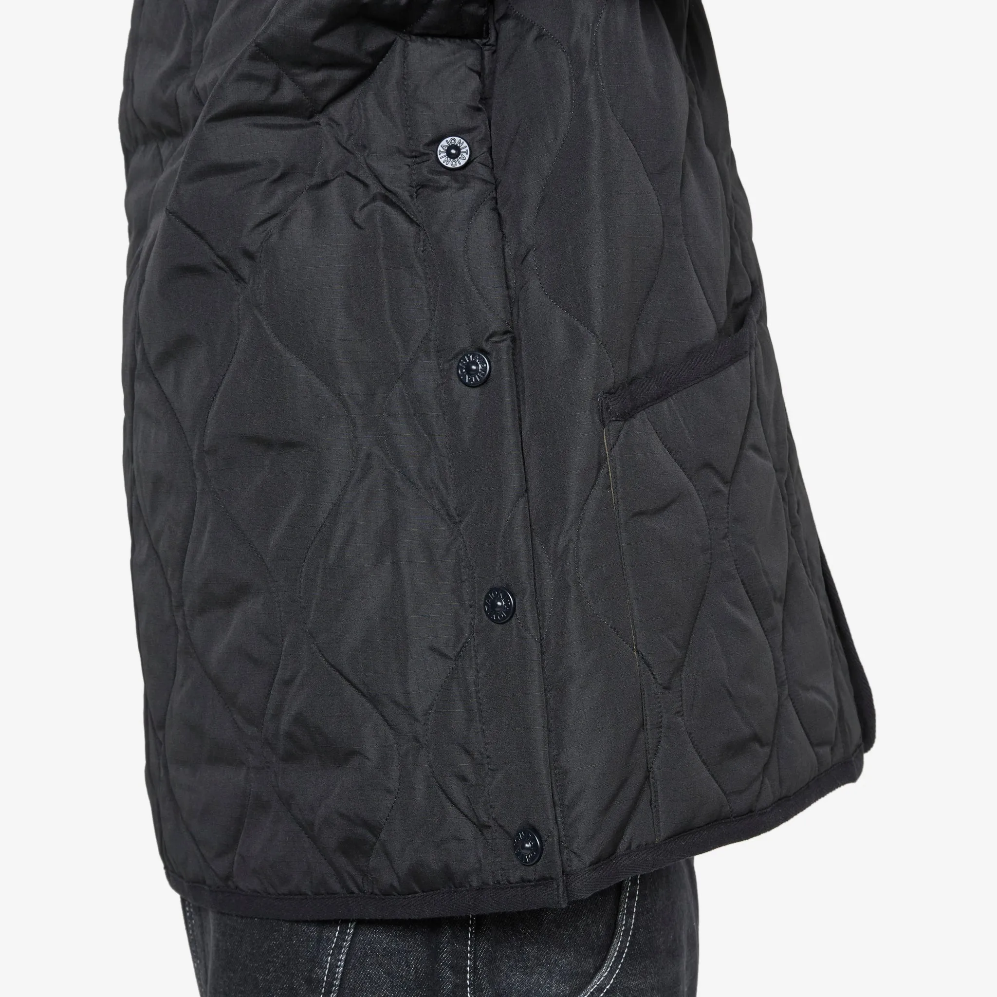 Military Crew Neck Down Jacket Black