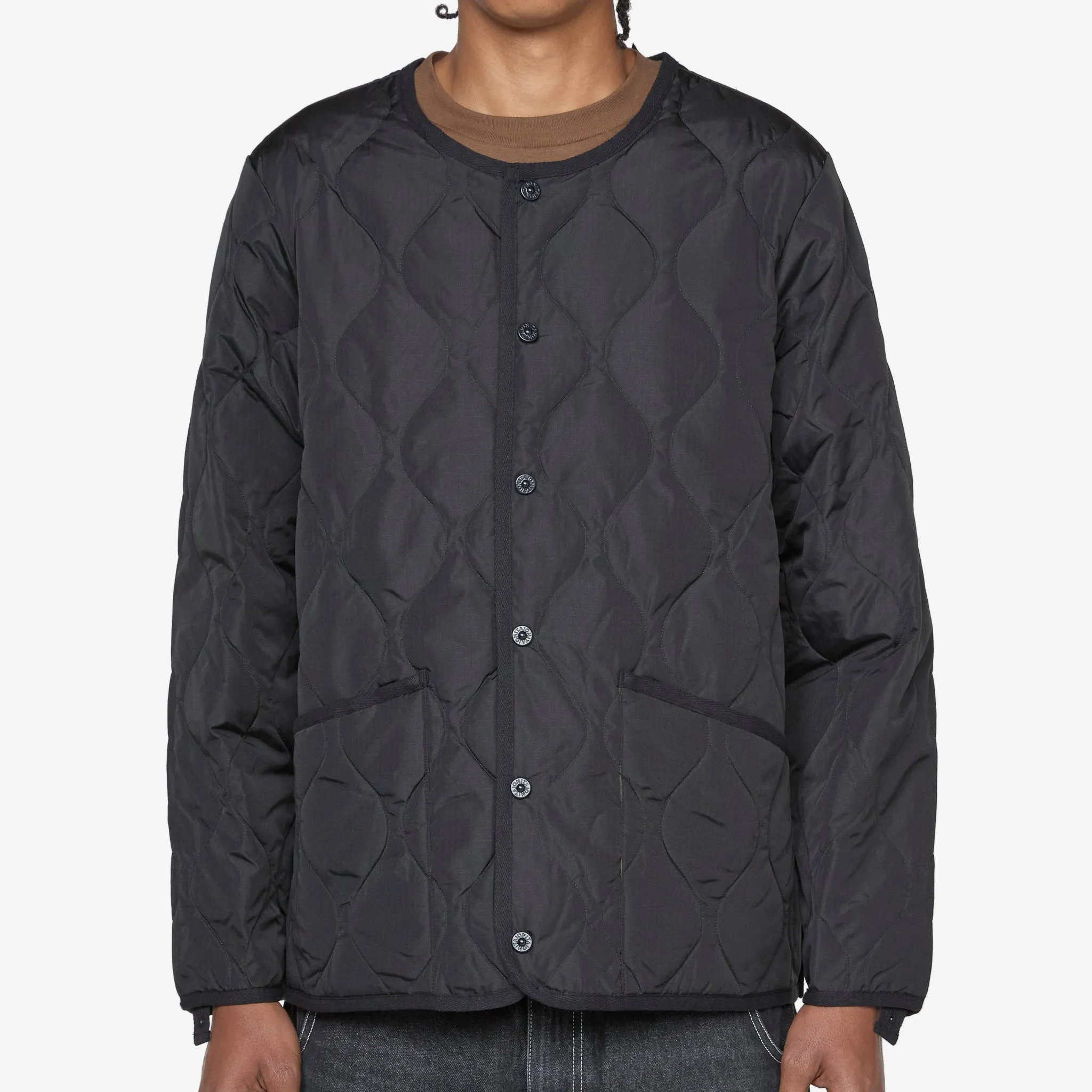 Military Crew Neck Down Jacket Black