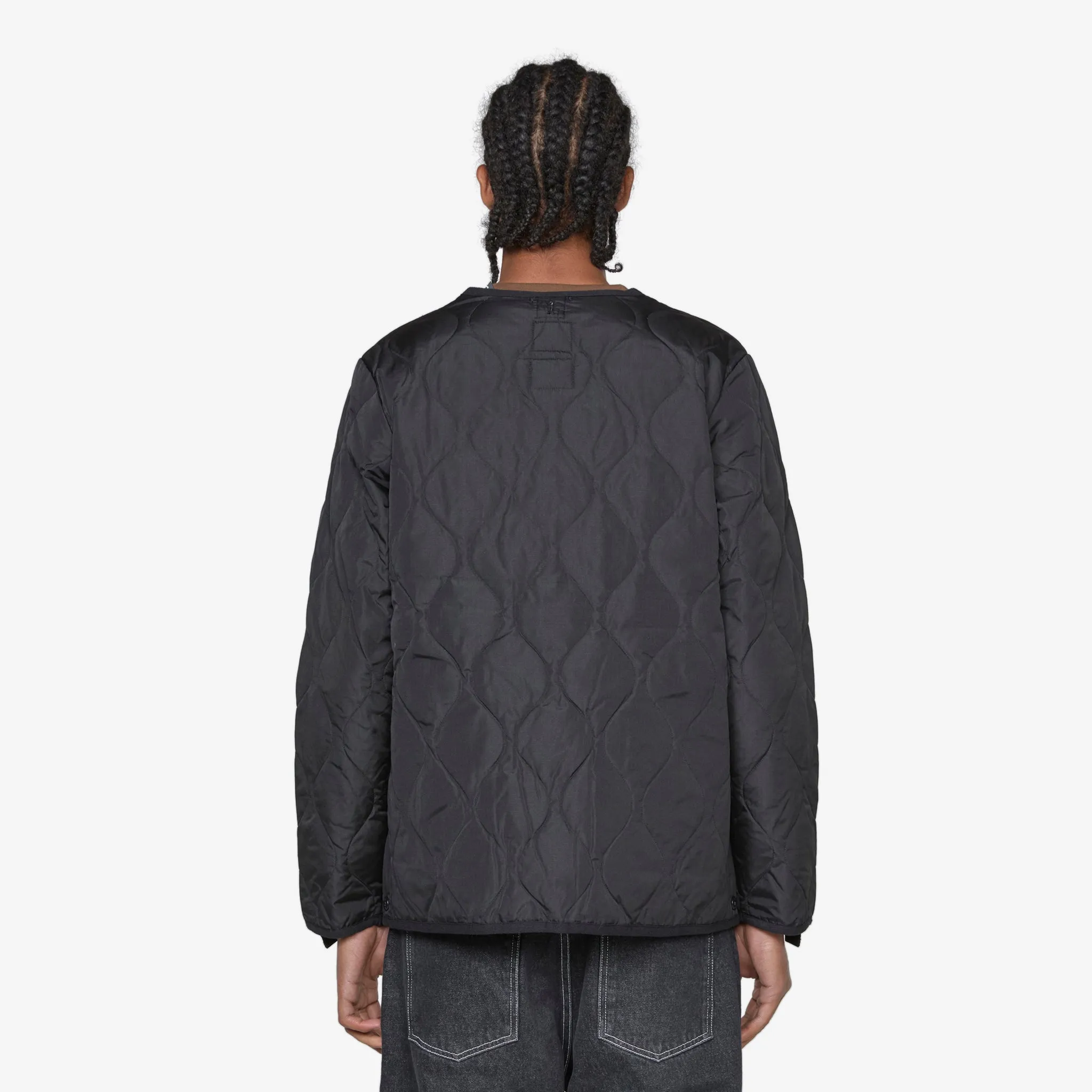 Military Crew Neck Down Jacket Black
