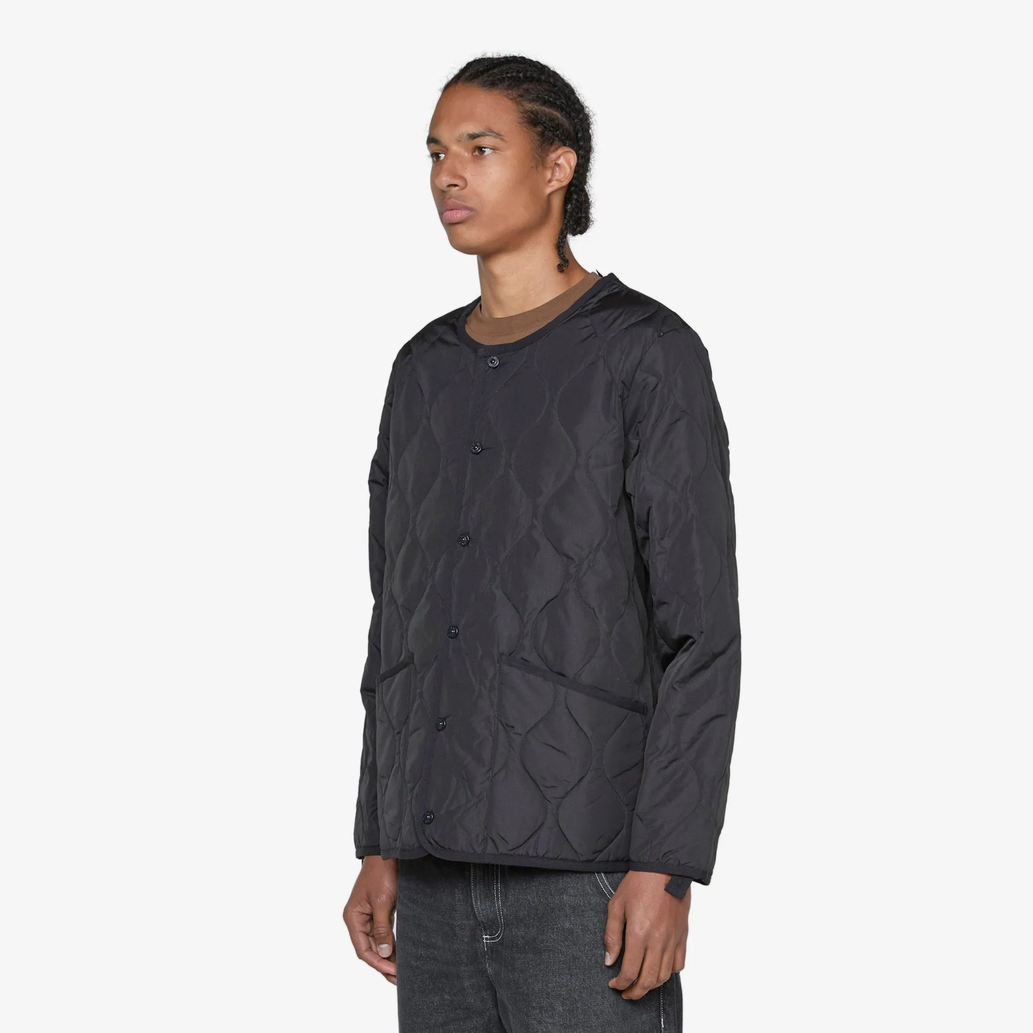 Military Crew Neck Down Jacket Black