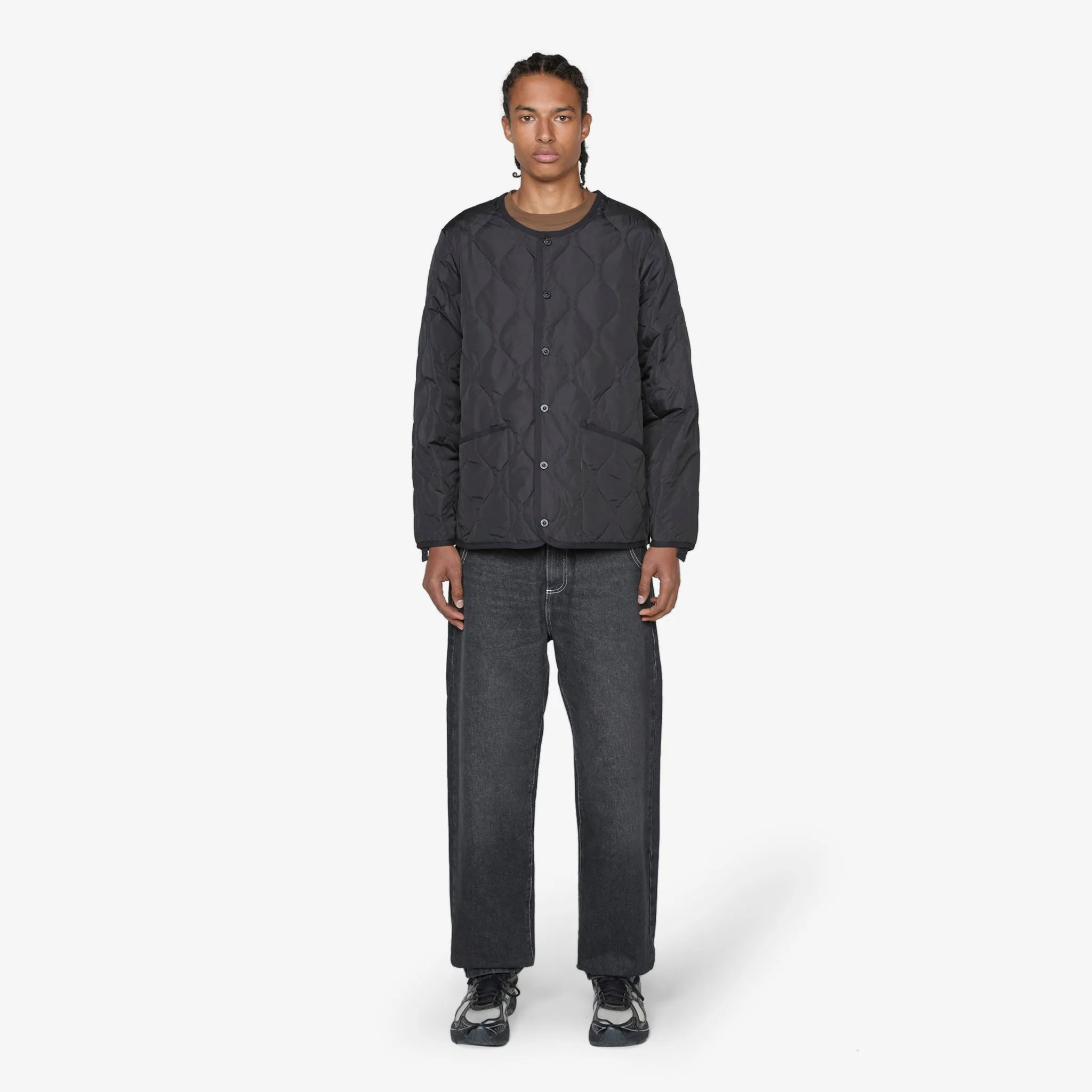 Military Crew Neck Down Jacket Black