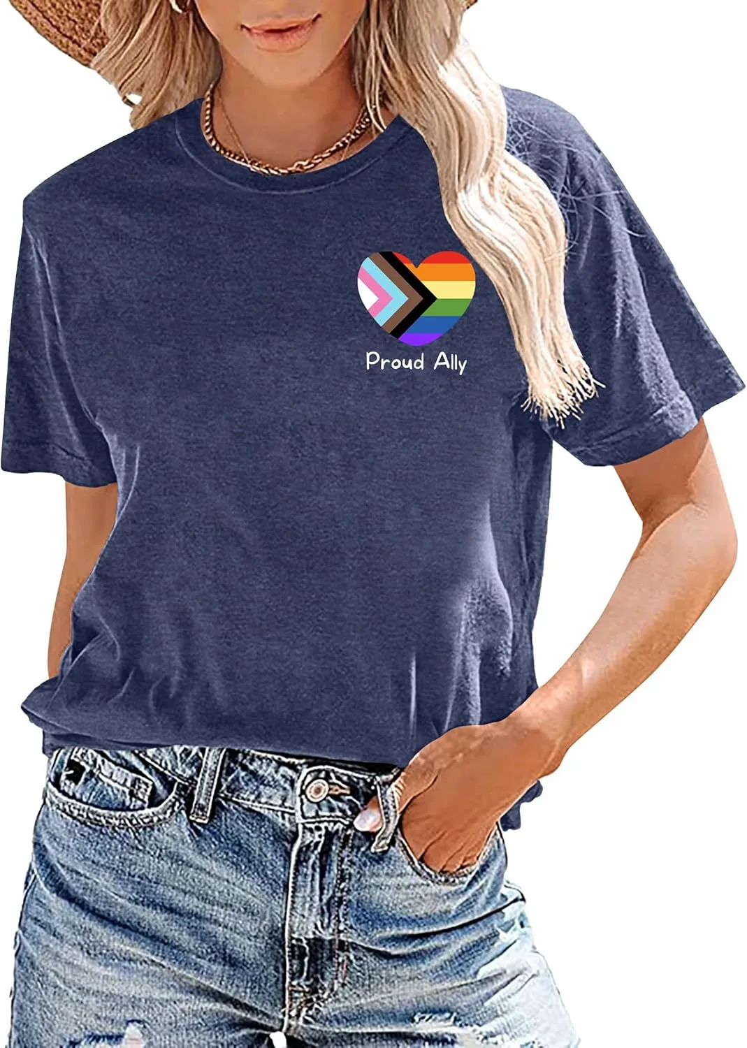 Pride Shirts for Women: Rainbow Pride Graphic Tee LGBTQ Equality T Shirt Casual Lesbian Tops