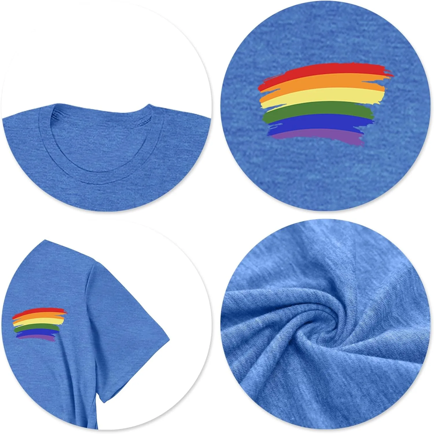 Pride Shirts for Women: Rainbow Pride Graphic Tee LGBTQ Equality T Shirt Casual Lesbian Tops