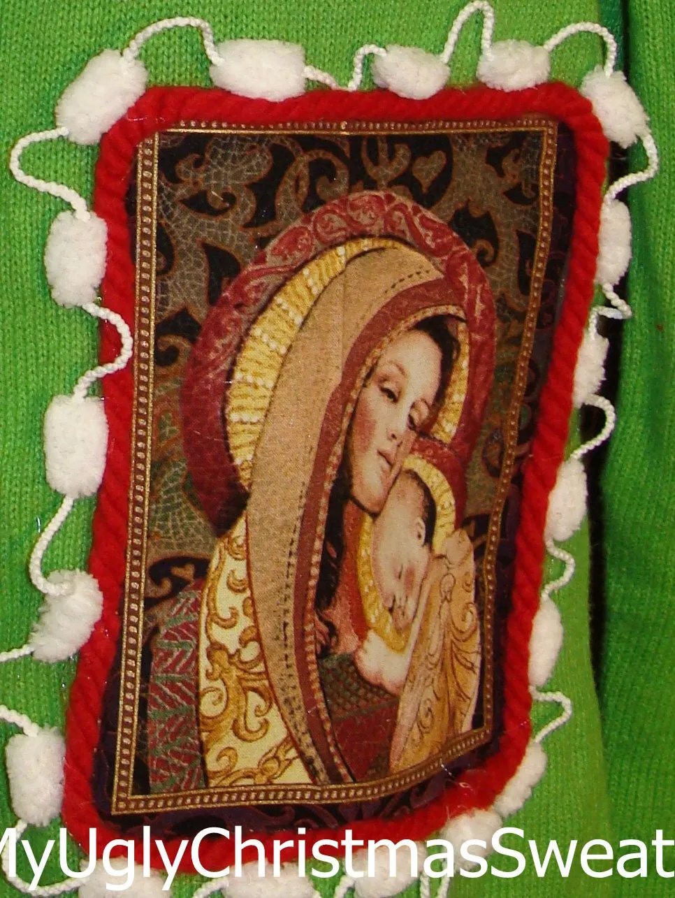 Religous Mary and Jesus Tacky Christmas Sweater