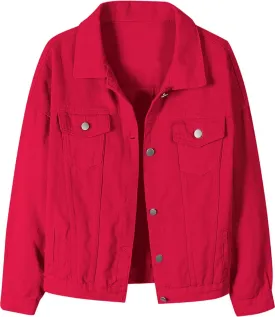 SANGTREE Women's Button Down Denim Jacket
