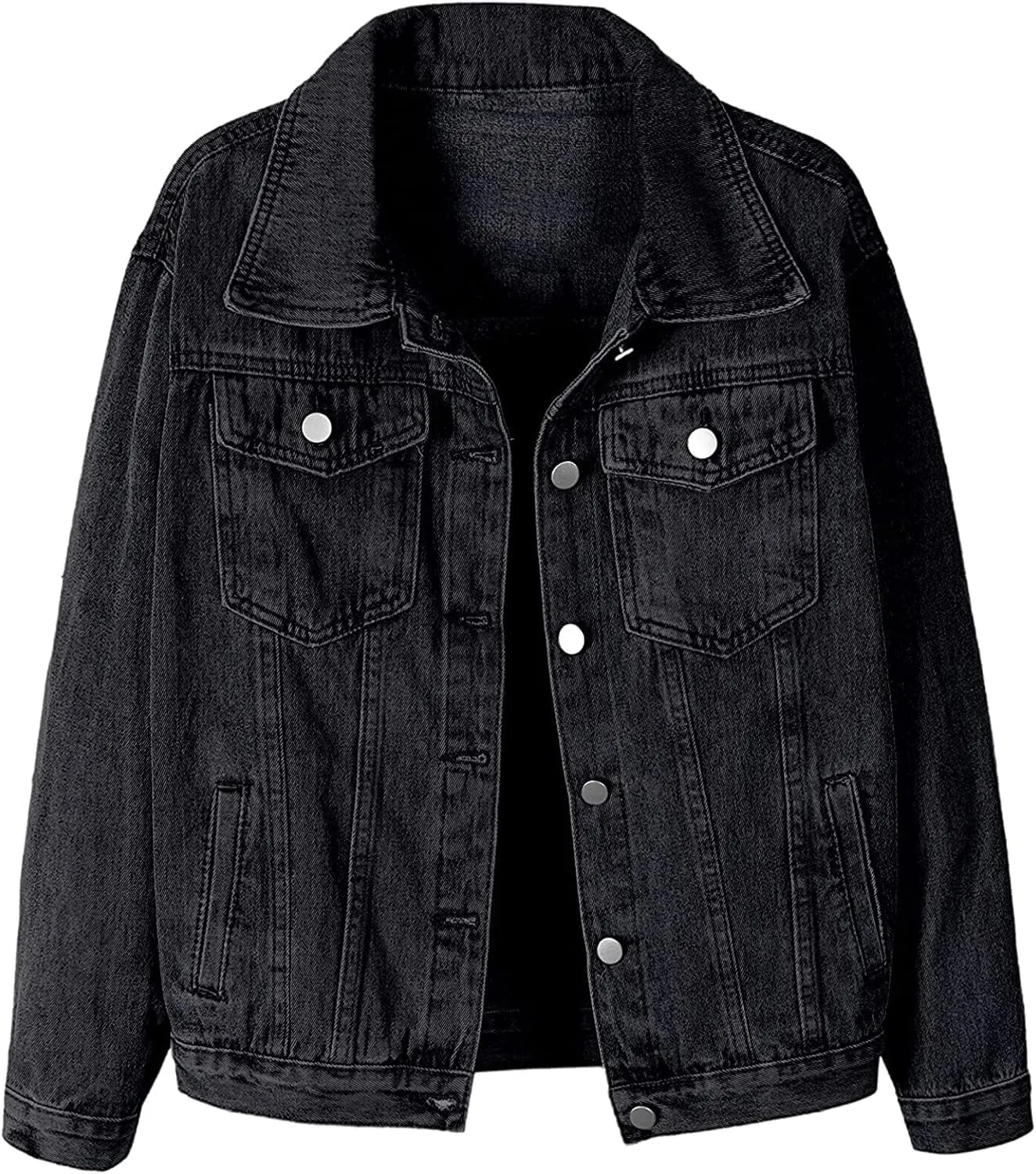SANGTREE Women's Button Down Denim Jacket