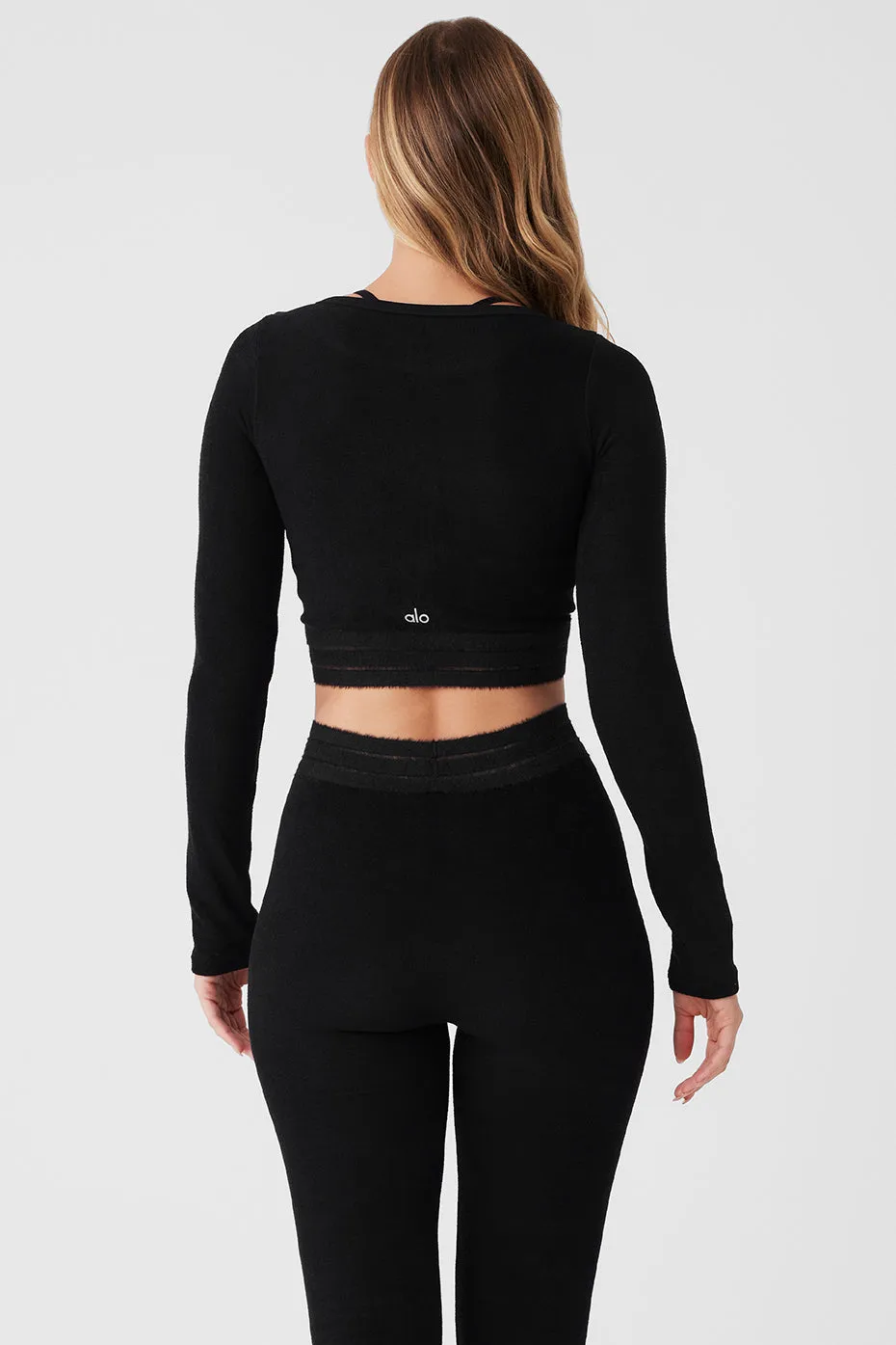 Seamless Luxe Terry Cuddle Coverup - Black
