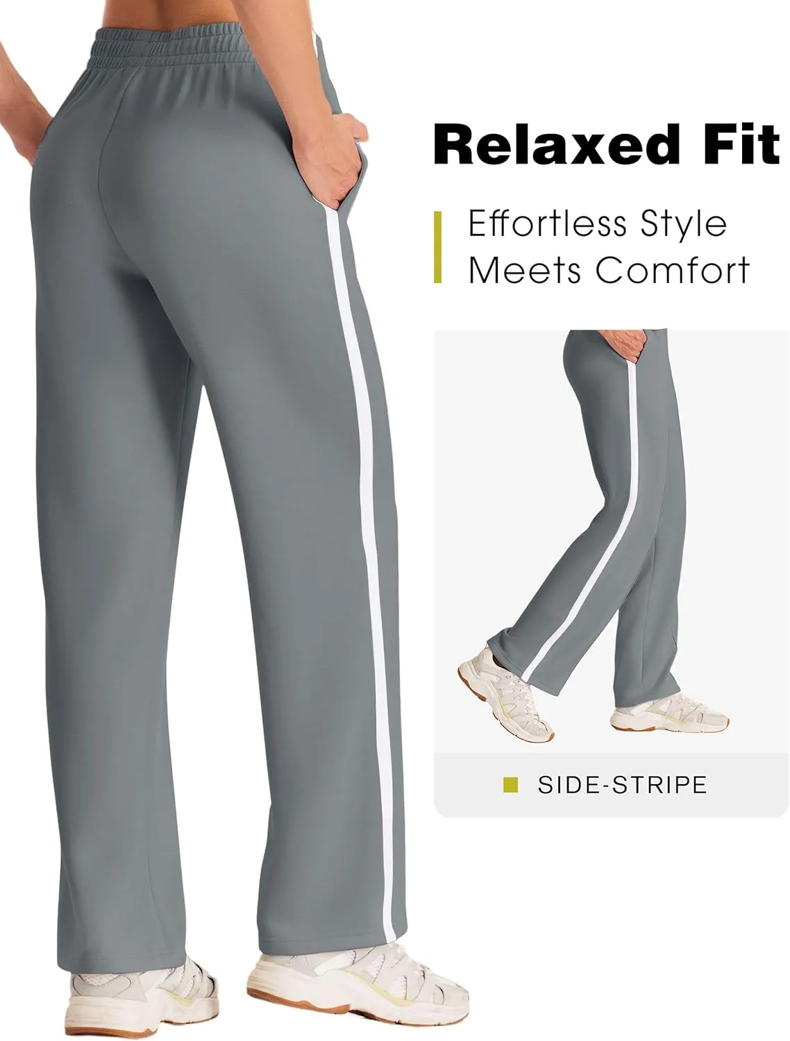 SPECIALMAGIC Wide Leg Sweatpants Women Baggy Sweatpants Wide Leg Pants for Women Flowy Comfy Drawstring Joggers Casual