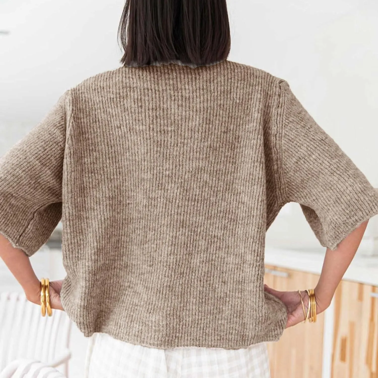 Women Y2K Cardigan Sweater Short Sleeve Button Down Ribbed Knit Crop Top Fall Winter Going Out Sweater