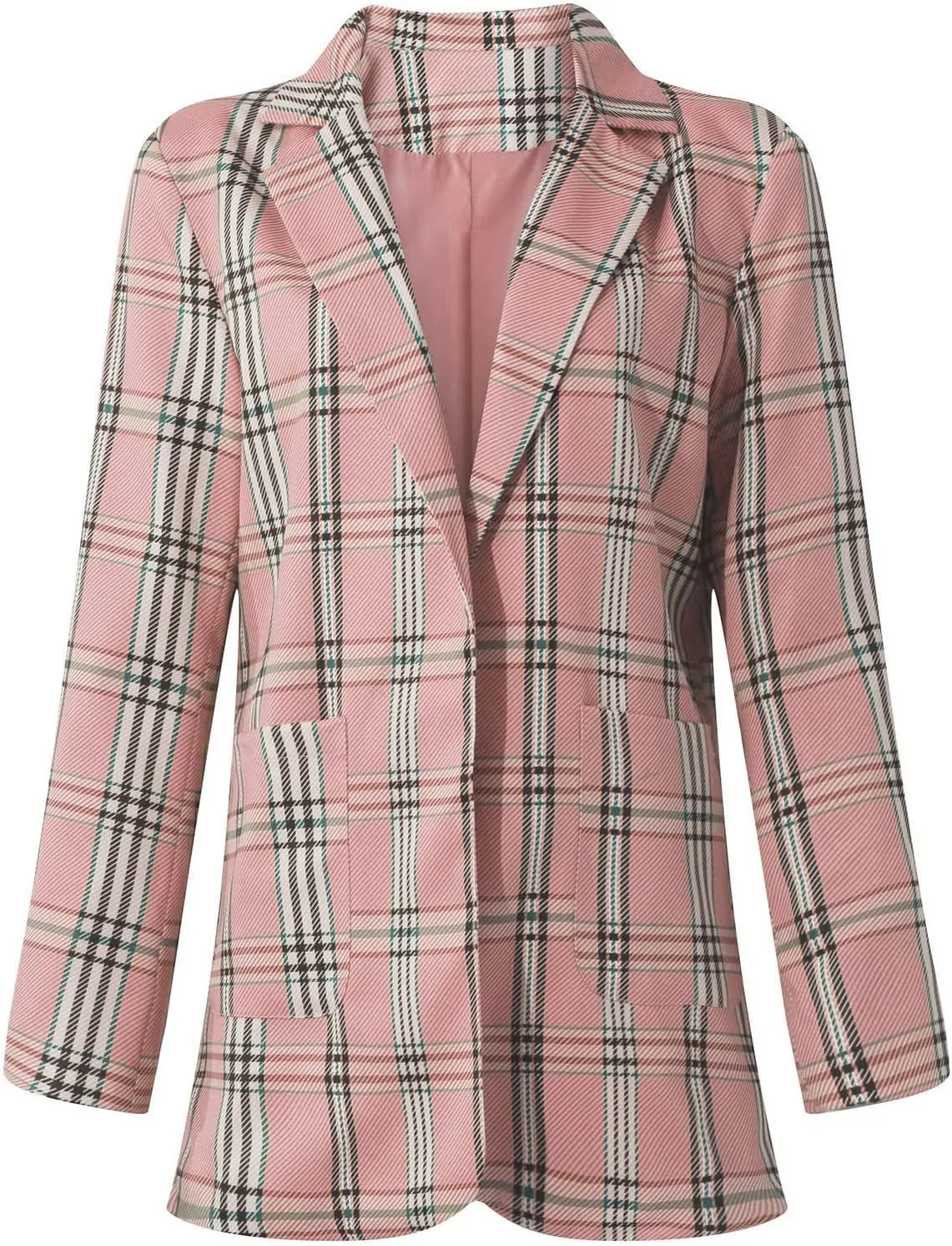 Womens Casual Long Sleeve Work Office Solid Open Front Blazer Jacket Elegant Cardigan Coat