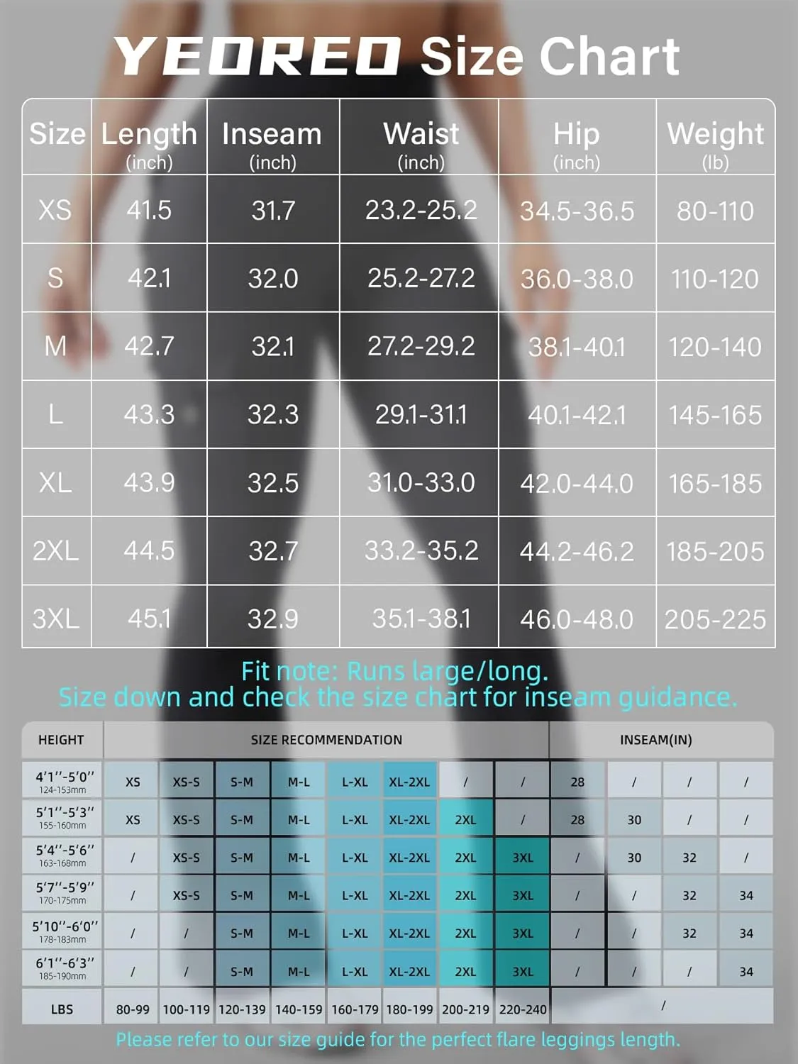 YEOREO CoreFlex Women Workout Flare Leggings with Pockets Hidden Scrunch High Waisted Cargo Gym Yoga No Front Seam Leggings